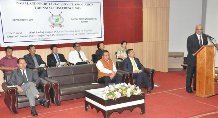 September 8, 2015 nü Capital Convention Centre, Kohima nung Nagaland Chief Secretary , Pankaj Kumar IAS-i NSSA  mungdang nung o jembi angur.