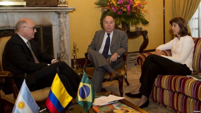 Brazil o Argentina nati Colombia-Venezuela arrtsü ken o bentettsütsü meranger